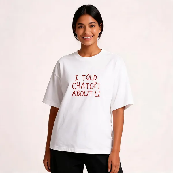 I_Told_Chatgpt_About_U_Unisex_Classic_Crew_T_Shirt_White