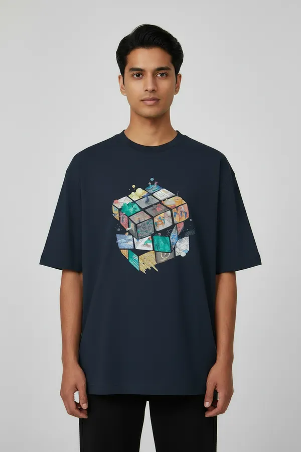Navy_Blue_Cotton_T-Shirt_For_Unisex