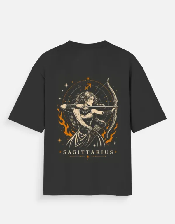 Sagittarius_Unisex_Oversized_T_Shirt_Black