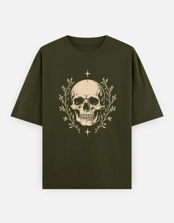 Olive_Green_Cotton_T-Shirt_For_Unisex
