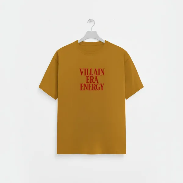 Mustard_Yellow_Cotton_T-Shirt_For_Unisex