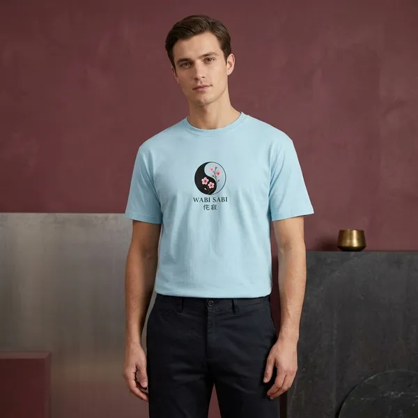 Baby_Blue_Cotton_T-Shirt_For_Unisex