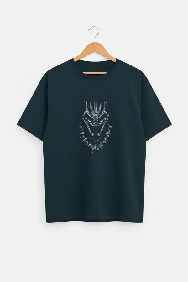 Petrol_Blue_Cotton_T-Shirt_For_Unisex