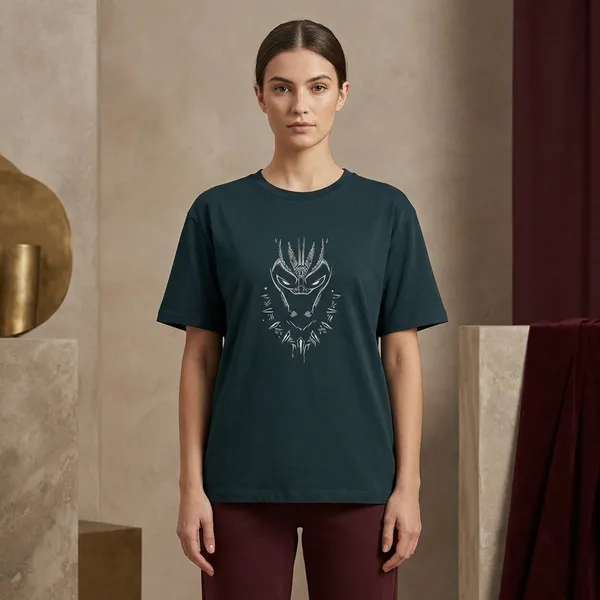 Petrol_Blue_Cotton_T-Shirt_For_Unisex