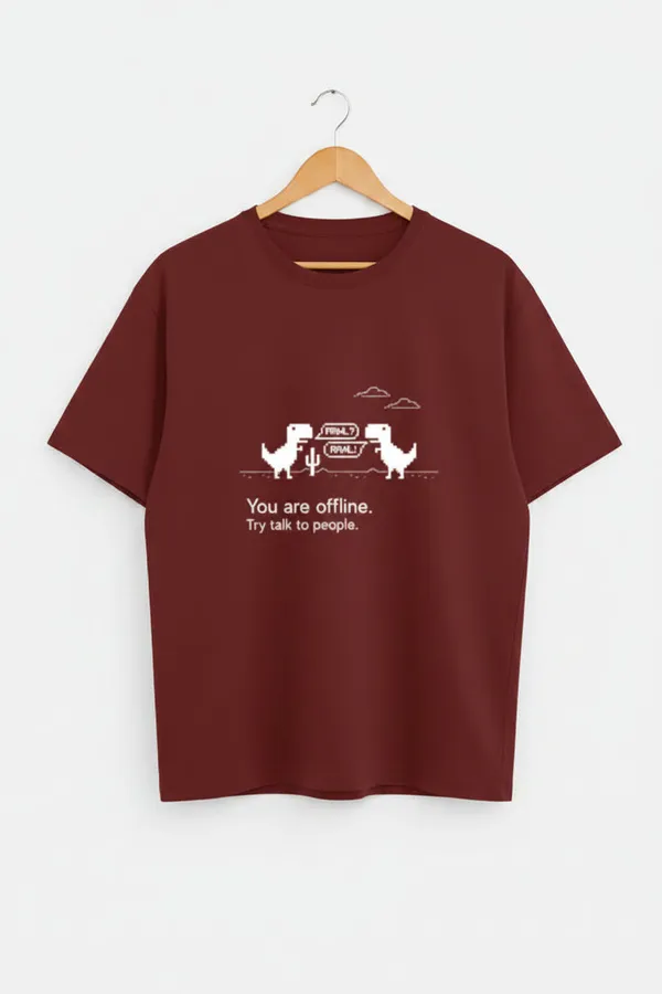 Brick_Red_Cotton_T-Shirt_For_Unisex