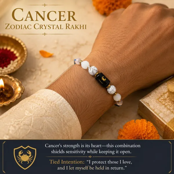 Cancer_Rashi_Rakhi_For_Brother_-_The_Moon'S_Shield_|_Moonstone_Howlite_Rose_Quartz_Crystal_|_Spiritual_Zodiac_|_Reiki_Energized_Raksha_Bandhan_Gift