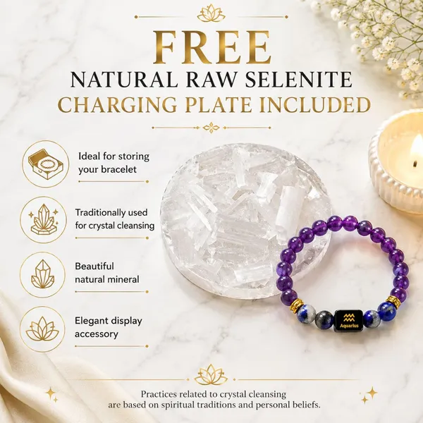 Aquarius_Rashi_Zodiac_Bracelet_With_Raw_Moroccan_Selenite_Plate_–_Natural_Amethyst_&_Lapis_Lazuli_Beaded_Bracelet_For_Kumbh_Rashi
