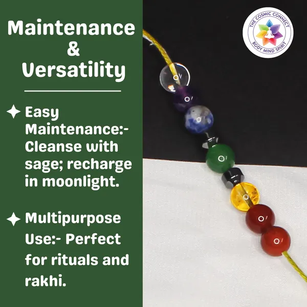 Seven_Chakra_Crystal_Rakhi_With_Silver_Hematite_Damru_Charm_For_Balance,_Protection,_&_Energy_Healing