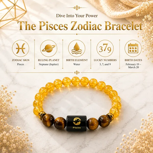 Pisces_Rashi_Zodiac_Bracelet_With_Raw_Moroccan_Selenite_Plate_–_Natural_Citrine_&_Tiger_Eye_Beaded_Bracelet_For_Meen_Rashi