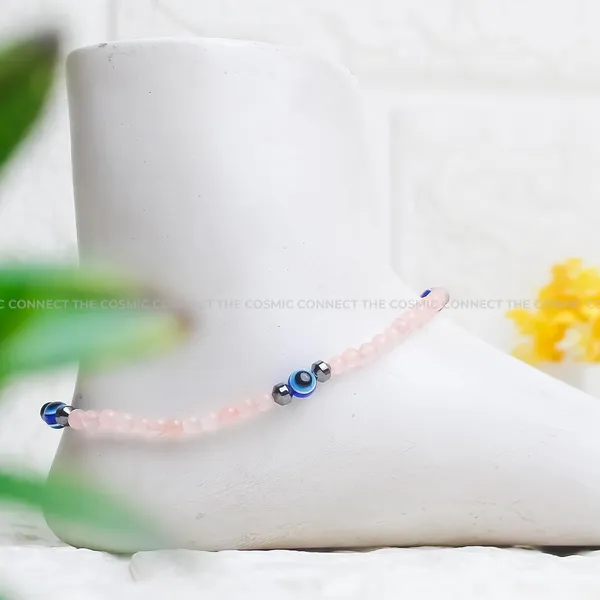 Rose_Quartz_Natural_Crystal_Anklets_4Mm_Beads_Energized_And_Affirmed_Combo_Stone_Anklet,_Beauty_Enhancement,_Jewellery_For_Woman_And_Girls