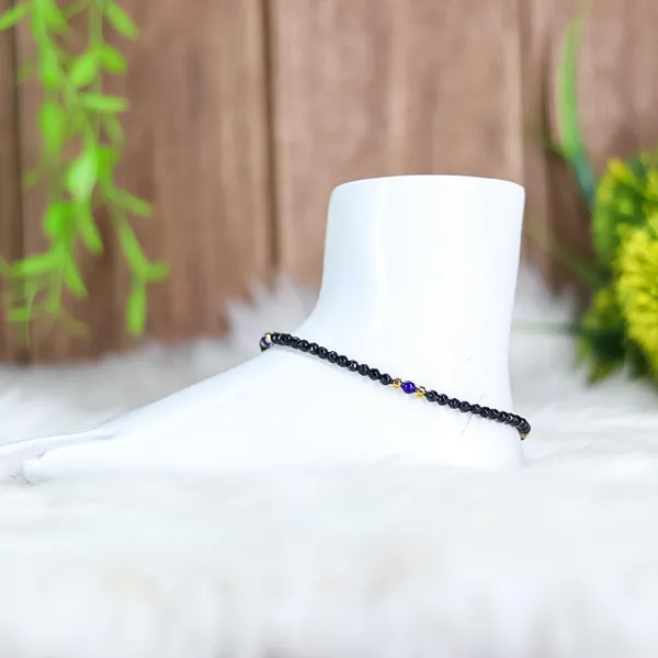 Natural_Black_Tourmaline_Faceted_Crystal_Anklets_Beads_Energized_And_Affirmed_Combo_Stone_Anklet,_Beauty_Enhancement,_Jewellery_For_Woman_And_Girls