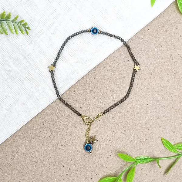 Pyrite_Anklet_For_Women_|_Natural_Pyrite_Stone_Beaded_2Mm_|_Handmade_Crystal_Foot_Jewelry_|_Adjustable_Fashion_For_Daily_Wear