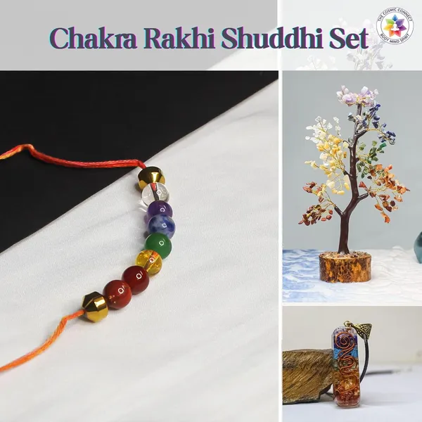 7_Chakra_Rakhi_Shuddhi_Set_|_Crystal_Rakhi_With_Hematite_Damru,_Orgonite_Pendant_&_300_Bead_Energy_Tree_|_Balance,_Healing,_Protection_&_Spiritual_Decor_Gift_Set