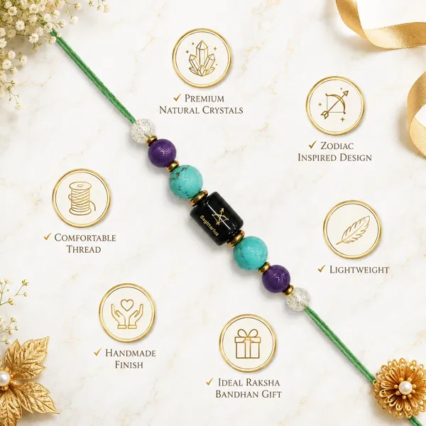 Sagittarius_Rashi_Rakhi_For_Brother_-_The_Wandering_Sage_Gyaan_Yatri_|_Amethyst_Turquoise_Citrine_Crystal_|_Spiritual_Zodiac_|_Reiki_Energized_Raksha_Bandhan_Gift