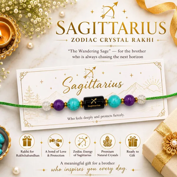 Sagittarius_Rashi_Rakhi_For_Brother_-_The_Wandering_Sage_Gyaan_Yatri_|_Amethyst_Turquoise_Citrine_Crystal_|_Spiritual_Zodiac_|_Reiki_Energized_Raksha_Bandhan_Gift