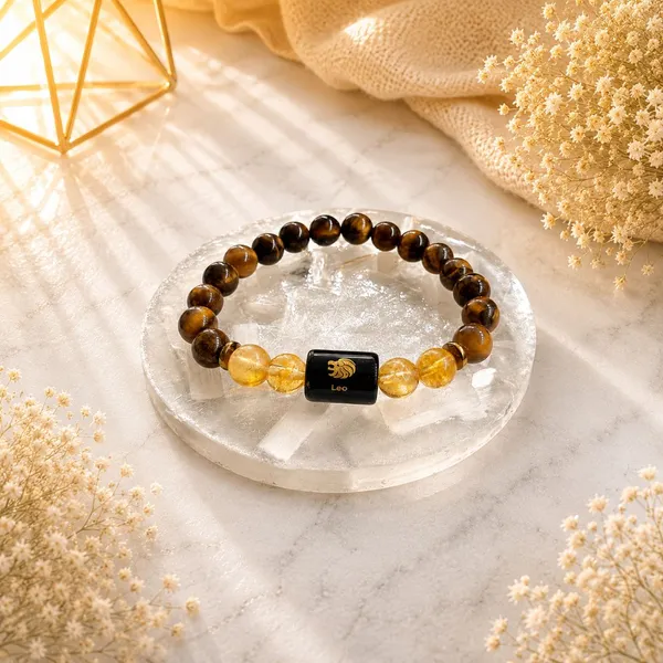 Leo_Rashi_Zodiac_Bracelet_With_Raw_Moroccan_Selenite_Plate_–_Natural_Tiger_Eye_&_Citrine_Beaded_Bracelet_For_Singh_Rashi_Unisex