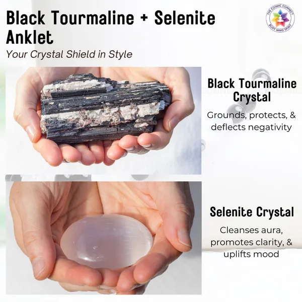 Natural_Black_Tourmaline_+_Selenite_Crystal_Beads_Energized_And_Affirmed_Combo_Stone_Anklet,_Beauty_Enhancement,_Jewellery_For_Woman_And_Girls