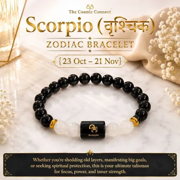 Scorpio_Rashi_Zodiac_Bracelet_With_Raw_Moroccan_Selenite_Plate_–_Natural_Black_Obsidian_&_Milky_Quartz_Beaded_Bracelet_For_Vrishchik_Rashi