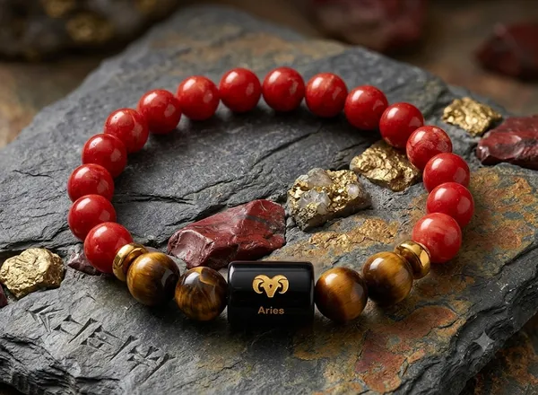 Aries_Rashi_Zodiac_Bracelet_–_Natural_Red_Jasper_&_Tiger_Eye_Beaded_Bracelet_For_Mesh_Rashi