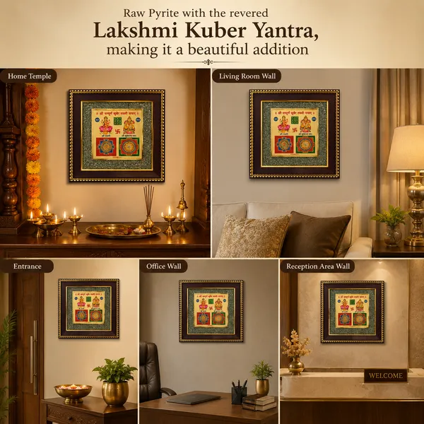 Shree_Lakshmi_Kuber_Raw_Pyrite_Yantra_Frame_for_Home_&_Office