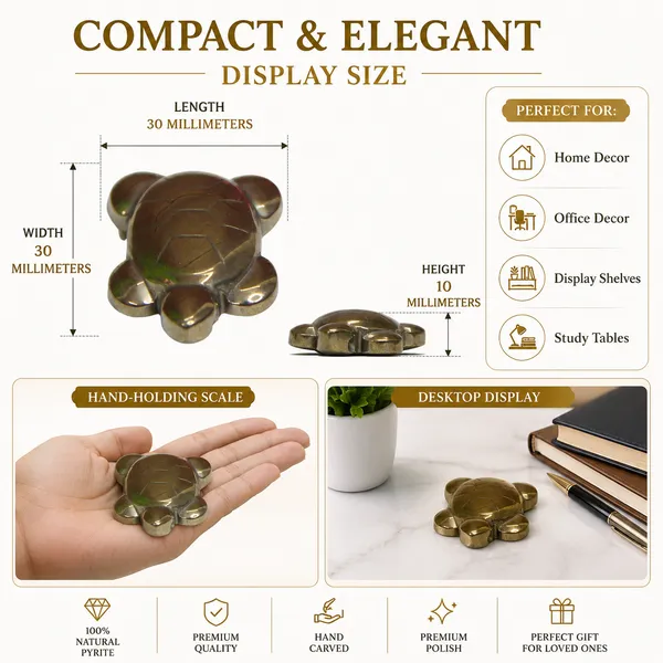 Pyrite_Crystal_Turtle_Figurine_Unique_Desk_Decor_&_Collector'S_Item_For_Attract_Wealth_And_Abundance_In_Your_Home_And_Office