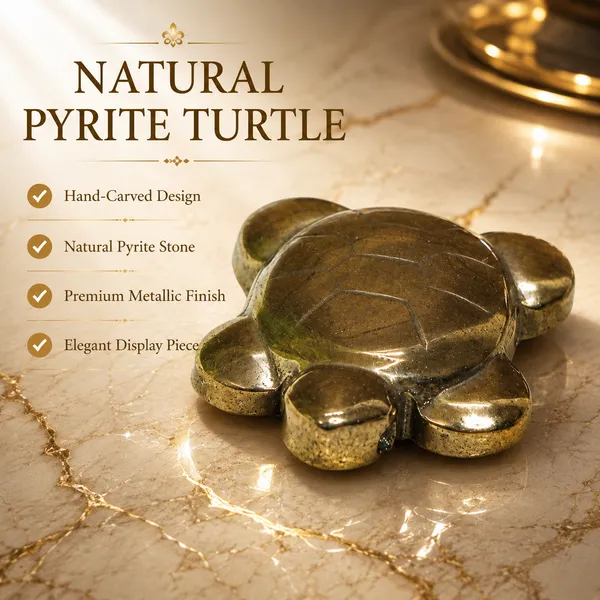 Pyrite_Crystal_Turtle_Figurine_Unique_Desk_Decor_&_Collector'S_Item_For_Attract_Wealth_And_Abundance_In_Your_Home_And_Office