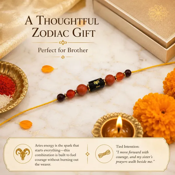 Warrior’S_Flame_Aries_Rashi_Rakhi_For_Brother_|_Red_Carnelian_Red_Jasper_Garnet_Crystal_On_Mauli_Thread_|_Spiritual_Zodiac_|_Reiki_Energized_Raksha_Bandhan_Gift