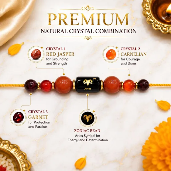 Warrior’S_Flame_Aries_Rashi_Rakhi_For_Brother_|_Red_Carnelian_Red_Jasper_Garnet_Crystal_On_Mauli_Thread_|_Spiritual_Zodiac_|_Reiki_Energized_Raksha_Bandhan_Gift