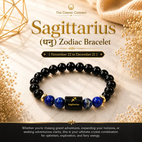 Sagittarius_Rashi_Zodiac_Bracelet_With_Raw_Moroccan_Selenite_Plate_–_Natural_Black_Obsidian_&_Lapis_Lazuli_Beaded_Bracelet_For_Dhanu_Rashi