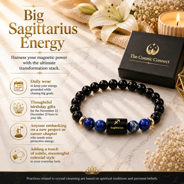 Sagittarius_Rashi_Zodiac_Bracelet_With_Raw_Moroccan_Selenite_Plate_–_Natural_Black_Obsidian_&_Lapis_Lazuli_Beaded_Bracelet_For_Dhanu_Rashi