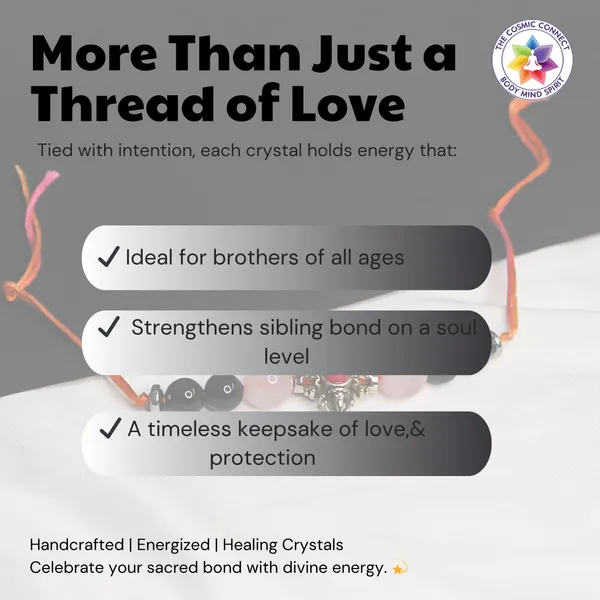 Love_And_Protection_Crystal_Rakhi_For_Your_Brother_Rose_Quartz_&_Black_Tourmaline,_Reiki_Charged,_Heart_&_Root_Chakra_Healing