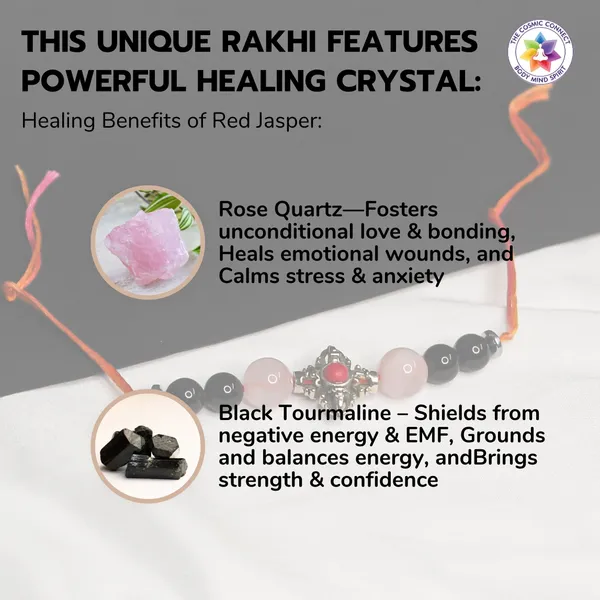 Love_And_Protection_Crystal_Rakhi_For_Your_Brother_Rose_Quartz_&_Black_Tourmaline,_Reiki_Charged,_Heart_&_Root_Chakra_Healing