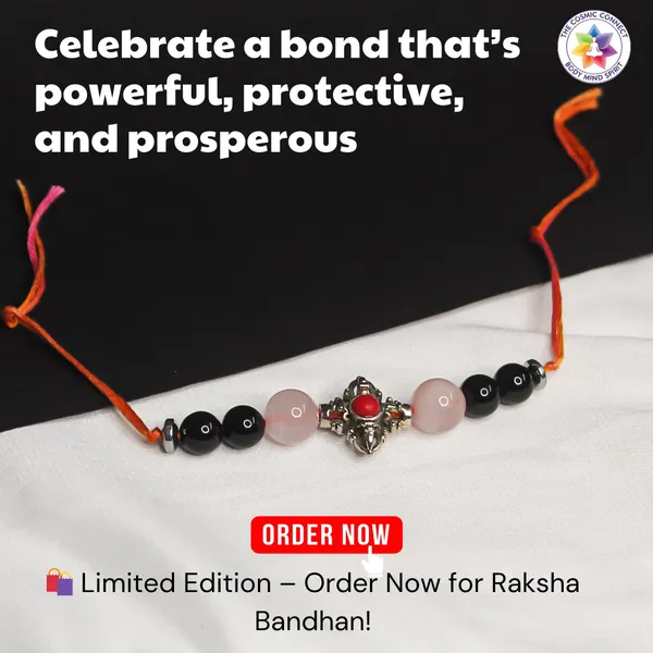 Love_And_Protection_Crystal_Rakhi_For_Your_Brother_Rose_Quartz_&_Black_Tourmaline,_Reiki_Charged,_Heart_&_Root_Chakra_Healing