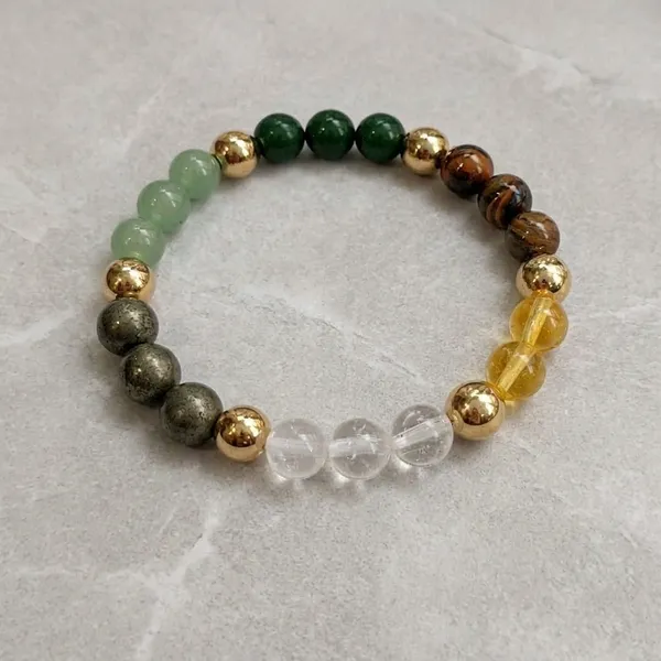 Dhanyog_Bracelet_For_Wealth_&_Prosperity_|_Original_Green_Aventurine,_Citrine,_Pyrite,_Tiger_Eye_&_Jade_|_Money_Attraction_Healing_Crystal_Bracelet_8Mm_Beads_For_Men_&_Women