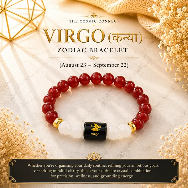 Virgo_Rashi_Zodiac_Bracelet_With_Raw_Moroccan_Selenite_Plate_–_Natural_Carnelian_&_Milky_Quartz_Beaded_Bracelet_For_Kanya_Rashi