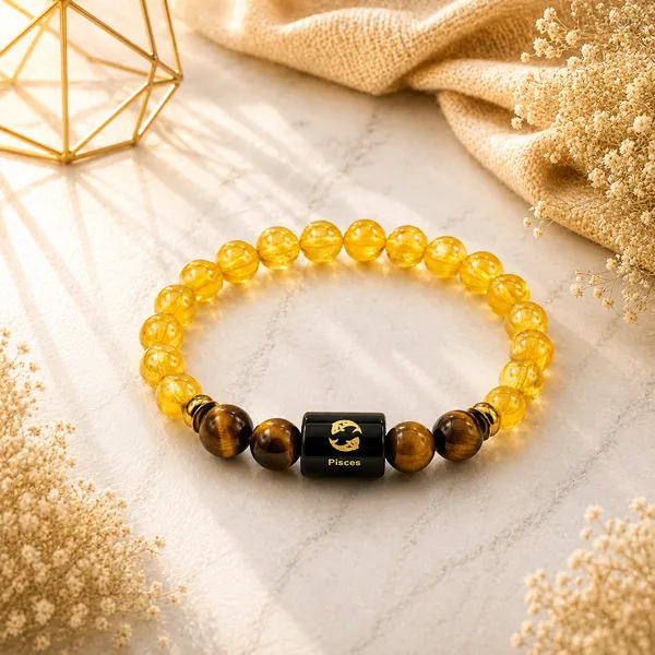 Pisces_Rashi_Zodiac_Bracelet_–_Natural_Citrine_&_Tiger_Eye_Beaded_Bracelet_For_Meen_Rashi