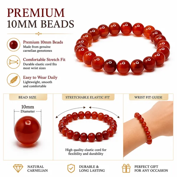 Red_Carnelian_Crystal_Bracelet_10Mm_Natural_Gemstone_Beads_|_Adjustable_Stretch_Unisex_Bracelet_For_Men_&_Women_|_Confidence,_Creativity_&_Motivation_Inspired_Spiritual_Jewellery_|_Gift