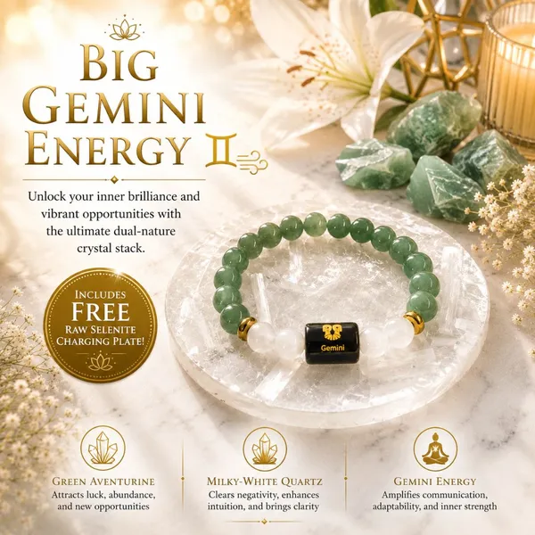 Gemini_Rashi_Zodiac_Bracelet_With_Raw_Moroccan_Selenite_Plate_–_Natural_Green_Aventurine_&_Milky_Quartz_Beaded_Bracelet_For_Mithun_Rashi