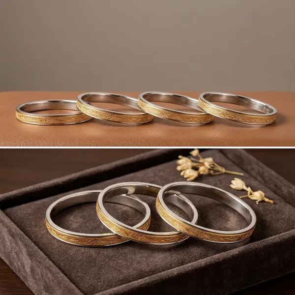 Pack_Of_2_Pairs_|_Silver_Metal_Non_Adjustable_Bangle_For_Women