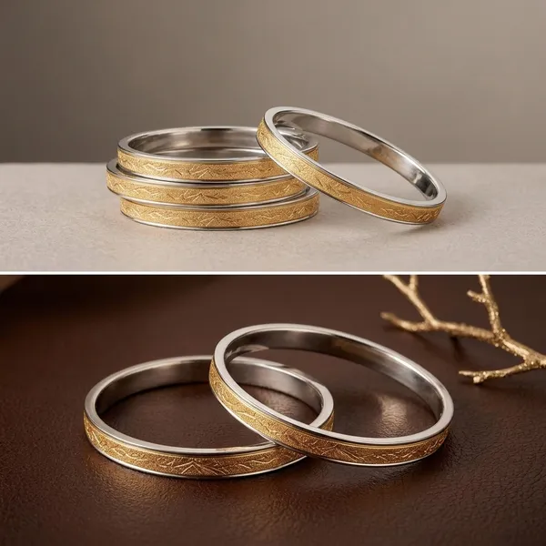 Pack_Of_2_Pairs_|_Silver_Metal_Non_Adjustable_Bangle_For_Women