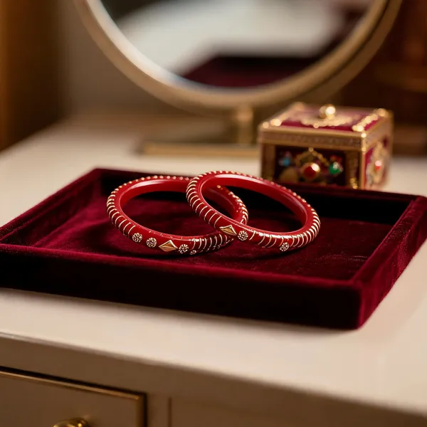 Pack_Of_2_Pairs_|_Maroon_Gold_Plated_Plastic_Shakha_Pola_Bangle_For_Women