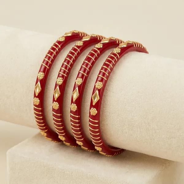 Pack_Of_2_Pairs_|_Maroon_Gold_Plated_Plastic_Shakha_Pola_Bangle_For_Women