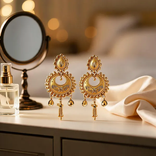Pack_Of_2_Pairs_|_Gold_Copper_Gold_Plated_Ethnic_Dangle_Earrings_For_Women