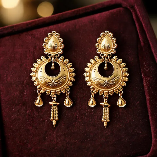 Pack_Of_2_Pairs_|_Gold_Copper_Gold_Plated_Ethnic_Dangle_Earrings_For_Women