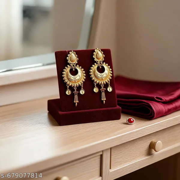 Gold_Brass_Copper_Floral_Chandbali_Bridal_Earrings_For_Women