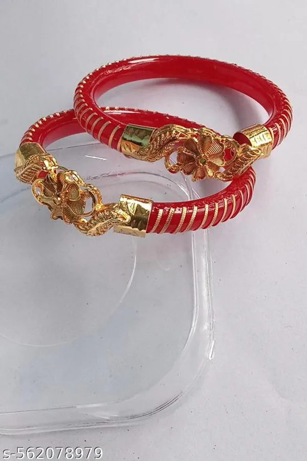 Pack_Of_2_Pairs_|_Red_Plastic_Gold_Plated_Filigree_Ethnic_Kada_Bangle_For_Women