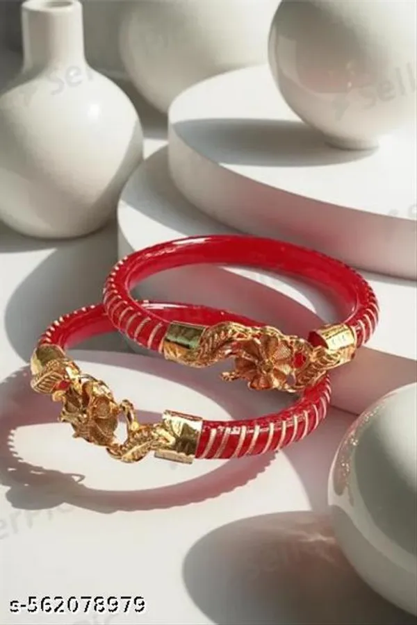 Pack_Of_2_Pairs_|_Red_Plastic_Gold_Plated_Filigree_Ethnic_Kada_Bangle_For_Women