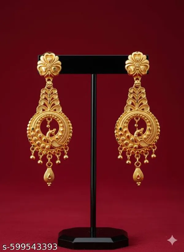 Pack_Of_2_Pairs_|_Gold_Copper_Gold_Plated_Peacock_Design_Chandbali_Earrings_For_Women