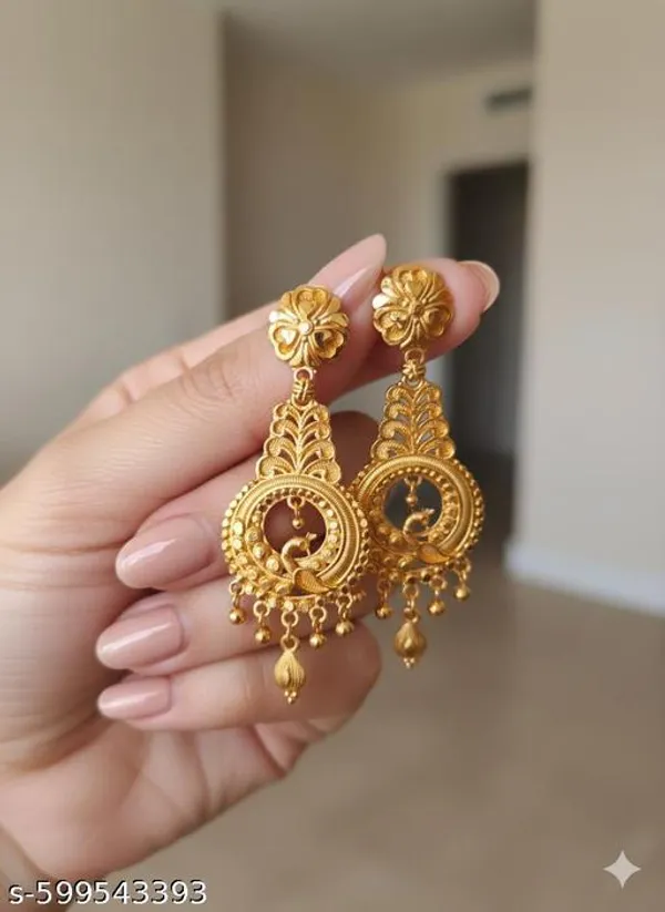 Pack_Of_2_Pairs_|_Gold_Copper_Gold_Plated_Peacock_Design_Chandbali_Earrings_For_Women