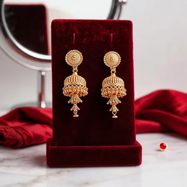 Pack_Of_2_Pairs_|_Gold_Copper_Gold_Plated_Triple_Layer_Jhumka_Earrings_For_Women
